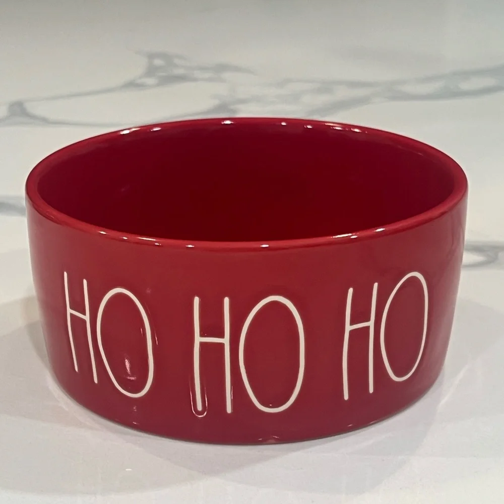 🐾Rae Dunn 🎄🎁⛄️HO-HO-HO DOG Bowl